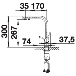 Blanco Fontas- II Black Filter Kitchen Tap - 526674 -Roman Sales fontas II tech 1