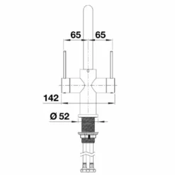 Blanco Lanora Twin Brushed Steel Kitchen Tap - 526702 6 Blanco Lanora Twin Brushed Steel Kitchen Tap - 526702 -Roman Sales front 2