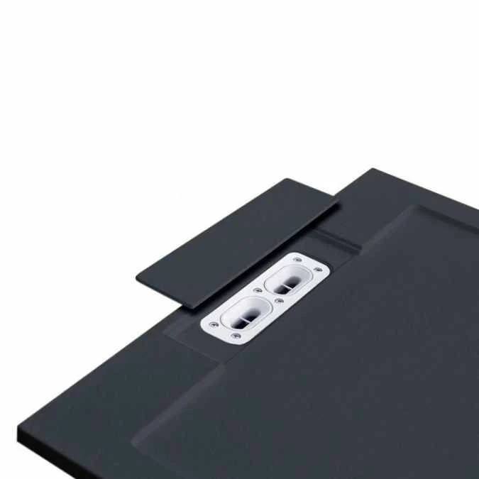 Giorgio Lux Graphite Slate Effect Shower Tray - 1600 X 900 - Concealed Waste 3 Giorgio Lux Graphite Slate Effect Shower Tray - 1600 X 900 - Concealed Waste - Image 3