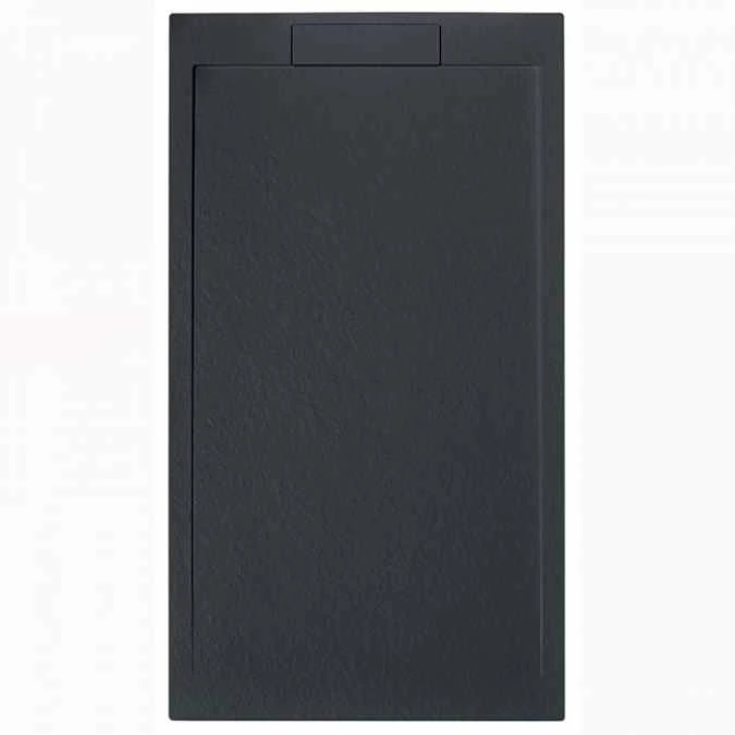 Giorgio Lux Graphite Slate Effect Shower Tray - 1600 X 900 - Concealed Waste 1 Giorgio Lux Graphite Slate Effect Shower Tray - 1600 X 900 - Concealed Waste