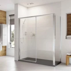 Roman Haven6 1200mm Level Access Sliding Shower Door, Left Hand -Roman Sales haven level access sliding door shower enclosure 148 3