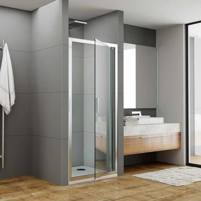 Jaquar Pivot Shower Door 760mm - Chrome Frame - Clear Glass 1 Jaquar Pivot Shower Door 760mm - Chrome Frame - Clear Glass