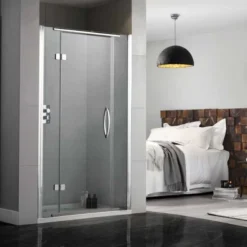 Aquadart Inline 900mm Recess Hinge Shower Door
