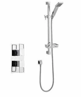 Kourt Thermostatic Concealed Shower Valve With Riser Rail Kit 1 Kourt Thermostatic Concealed Shower Valve With Riser Rail Kit