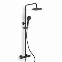 Kate Matt Black Round Dual Head Shower -Roman Sales kate black