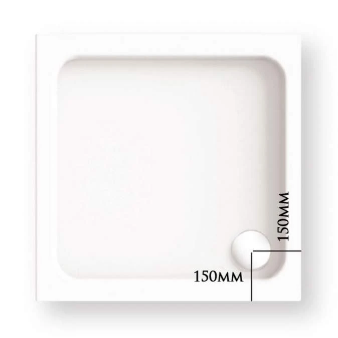 Kudos Kstone 900 X 800mm Rectangular Shower Tray - Corner Waste 2 Kudos Kstone 900 X 800mm Rectangular Shower Tray - Corner Waste - Image 2