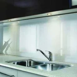 Lustrolite Toughened Glass Hob Splashback - Arctic White