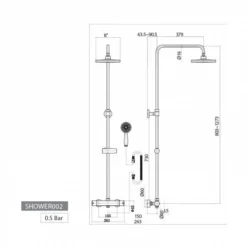 Scudo Serena Round Dual Head Thermostatic Shower - Fixed Head & Adjustable Hand Set 11 Scudo Serena Round Dual Head Thermostatic Shower - Fixed Head & Adjustable Hand Set -Roman Sales middleton thermostatic bar shower kit 1
