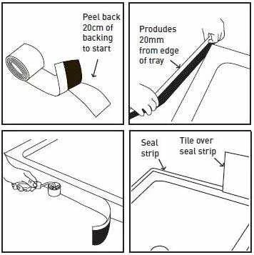 MX Tray 2.8m Flexi Seal Strip - Shower Tray Up-Stand Seal 2 MX Tray 2.8m Flexi Seal Strip - Shower Tray Up-Stand Seal - Image 2