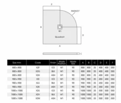 MX Minerals 800 X 800mm Ash Grey Slate Effect Quadrant Shower Tray 5 MX Minerals 800 X 800mm Ash Grey Slate Effect Quadrant Shower Tray -Roman Sales mx slate quad tech 2 2