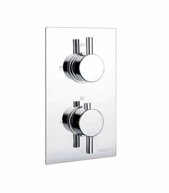 Niagara Equate Chrome Twin Concealed Shower Valve - Single Outlet 1 Niagara Equate Chrome Twin Concealed Shower Valve - Single Outlet
