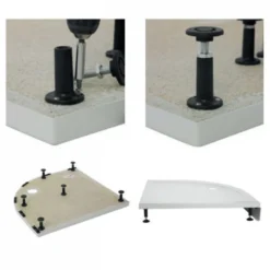 Nuie 900 X 760 Offset Quadrant Shower Tray LH - FREE Waste -Roman Sales pearlstone offset quad tray 01 4