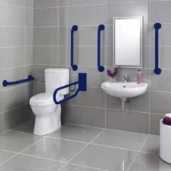 Nuie Doc M Pack - Disabled Bathroom High Toilet, Basin And Grab Rails 8 Nuie Doc M Pack - Disabled Bathroom High Toilet, Basin And Grab Rails -Roman Sales premier blue doc m