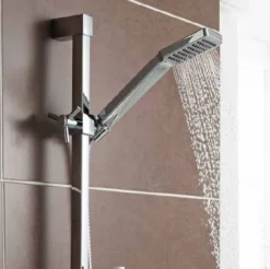 Pure Thermostatic Concealed Shower Valve With Fixed Rain Head & Riser Rail - Kartell UK -Roman Sales pure handset 1