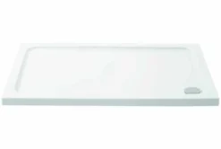 1400mm - Pure Black Semi-Frameless Hinged Shower Door - Clear Glass -Roman Sales pure rectangle tray 1