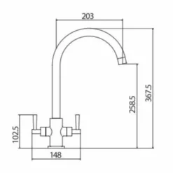 Richmond Monobloc Kitchen Mixer Tap - Chrome - Signature Series -Roman Sales richmond spec