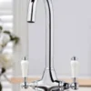 Scudo York Traditional Kitchen Mixer Tap - Chrome