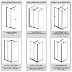 1100mm Sliding Wetroom Screen - Rolla 8 By Aquadart 11 1100mm Sliding Wetroom Screen - Rolla 8 By Aquadart -Roman Sales rolla8config 2