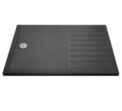 Nuie 1400 X 900 Walk-In Shower Tray Slate Grey - FREE Waste