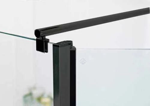 Roman Showers Select 300 Matt Black Pivoting Deflector Panel 343mm Width (10mm Glass) 2 Roman Showers Select 300 Matt Black Pivoting Deflector Panel 343mm Width (10mm Glass) - Image 2