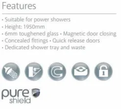 Pure D Shaped Quadrant Shower Enclosure & Tray 993 X 850mm 8 Pure D Shaped Quadrant Shower Enclosure & Tray 993 X 850mm -Roman Sales smiths pure d shaped shower features rd