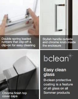 Sommer8 1500mm Sliding Shower Door 2 Sommer8 1500mm Sliding Shower Door - Image 2