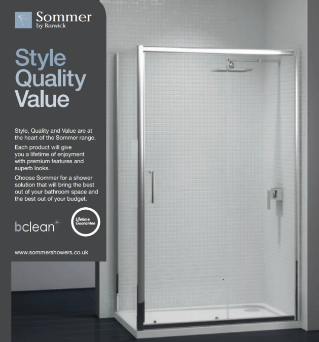 Sommer8 1100mm Sliding Shower Door 3 Sommer8 1100mm Sliding Shower Door - Image 3