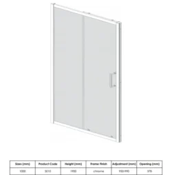 Sommer8 1000mm Sliding Shower Door 8 Sommer8 1000mm Sliding Shower Door -Roman Sales sommer8 diagram sliding door 1000mm