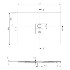 Villeroy & Boch Squaro Infinity Quaryl Shower Tray 1200 X 900 - Stone White -Roman Sales squaro 1200x900 tech