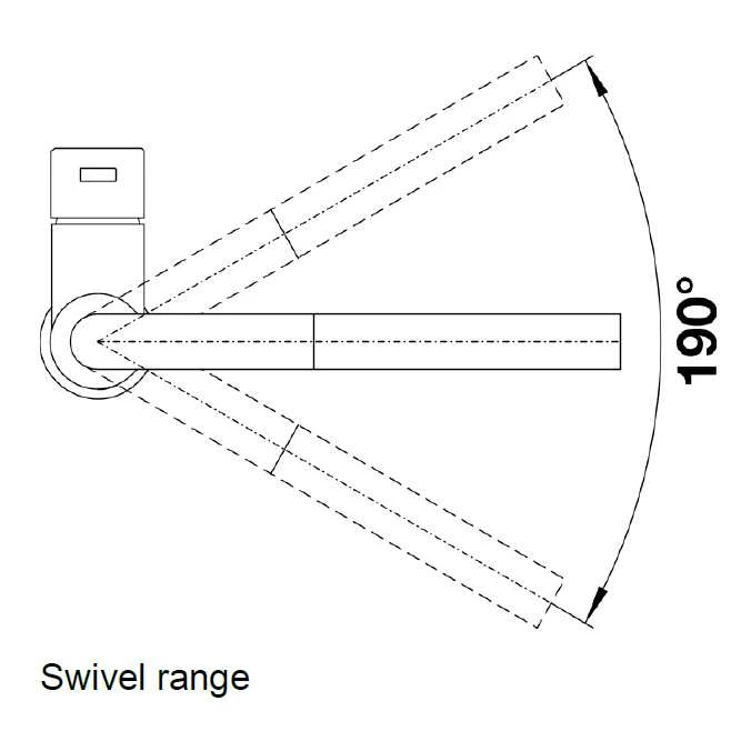 Blanco Lanora S Brushed Steel Kitchen Tap - 523123 8 Blanco Lanora S Brushed Steel Kitchen Tap - 523123 - Image 8