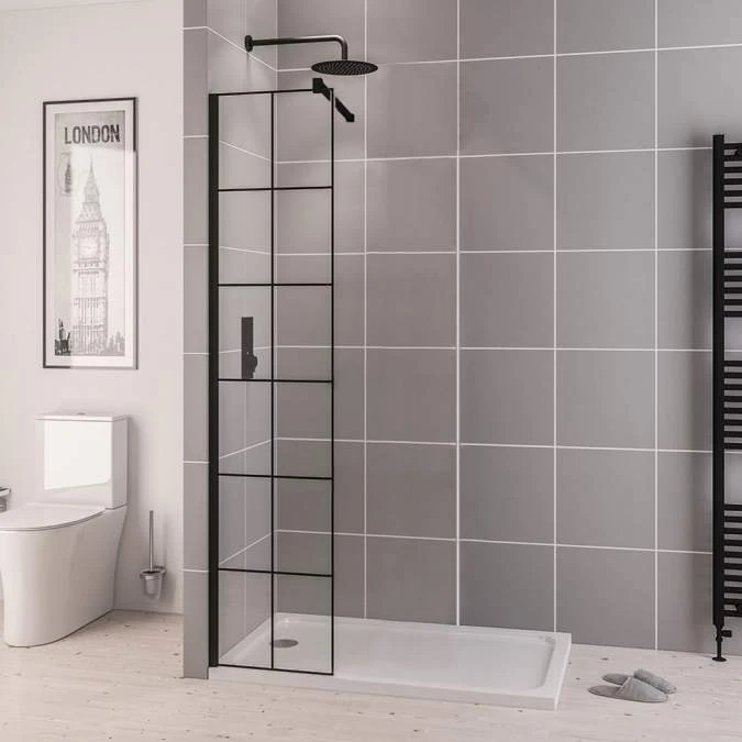 Vantage 2000, 300mm Matt Black Framed Walk In Shower Screen - Eastbrook 3 Vantage 2000, 300mm Matt Black Framed Walk In Shower Screen - Eastbrook - Image 3