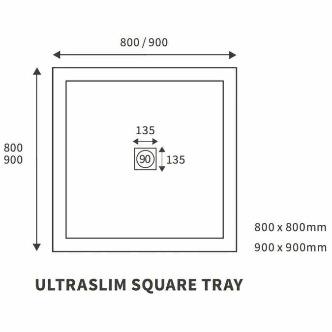 Ultra-Slim 800 X 800mm Square Shower Tray 2 Ultra-Slim 800 X 800mm Square Shower Tray - Image 2