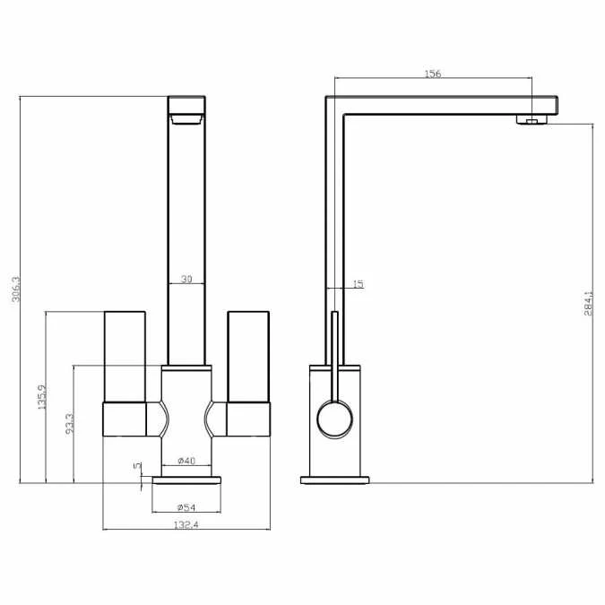 Ayton Brushed Nickel Monobloc Kitchen Sink Mixer Tap 3 Ayton Brushed Nickel Monobloc Kitchen Sink Mixer Tap - Image 3
