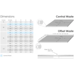 Essenza 900 X 900mm Graphite Slate Shower Tray - Cut To Size -Roman Sales wDimensions 2 1