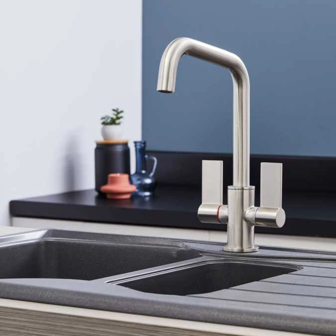 Malton Brushed Nickel Monobloc Kitchen Sink Mixer Tap 2 Malton Brushed Nickel Monobloc Kitchen Sink Mixer Tap - Image 2