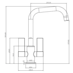 Malton Brushed Nickel Monobloc Kitchen Sink Mixer Tap 5 Malton Brushed Nickel Monobloc Kitchen Sink Mixer Tap -Roman Sales wMalton Sizes 3
