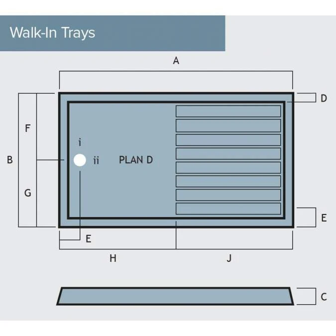 Vantage Walk In Shower Tray 1700 X 800 - Eastbrook 2 Vantage Walk In Shower Tray 1700 X 800 - Eastbrook - Image 2