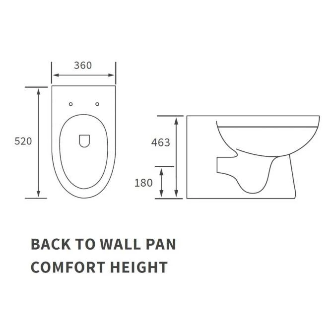 Whistle Back To Wall Comfort Height Toilet & Soft Close Seat 4 Whistle Back To Wall Comfort Height Toilet & Soft Close Seat - Image 4