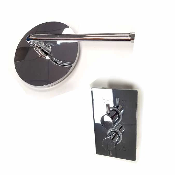 The White Space Chrome Concealed Shower Valve With Fixed Shower Head 2 The White Space Chrome Concealed Shower Valve With Fixed Shower Head - Image 2