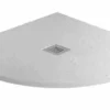 MX Minerals 1000 X 1000mm Ice White Slate Effect Quadrant Shower Tray