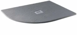 MX Minerals 1200 X 800 LH Ash Grey Slate Effect Offset Quadrant Shower Tray
