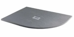 MX Minerals 1200 X 800 RH Ash Grey Slate Effect Offset Quadrant Shower Tray