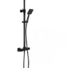 Deluxe Square Dual Head Shower Set - Black
