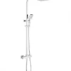 The White Space Square Dual Head Shower Set - Chrome