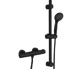 The White Space Bar Valve Shower Slide Rail Kit - Black